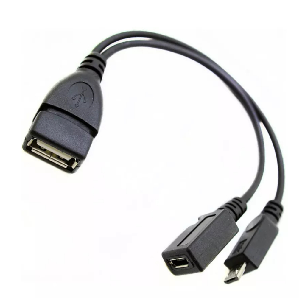 Cabo Adaptador Otg 2 Em 1 P/ Fire Mi Stick Tv Realme 4k