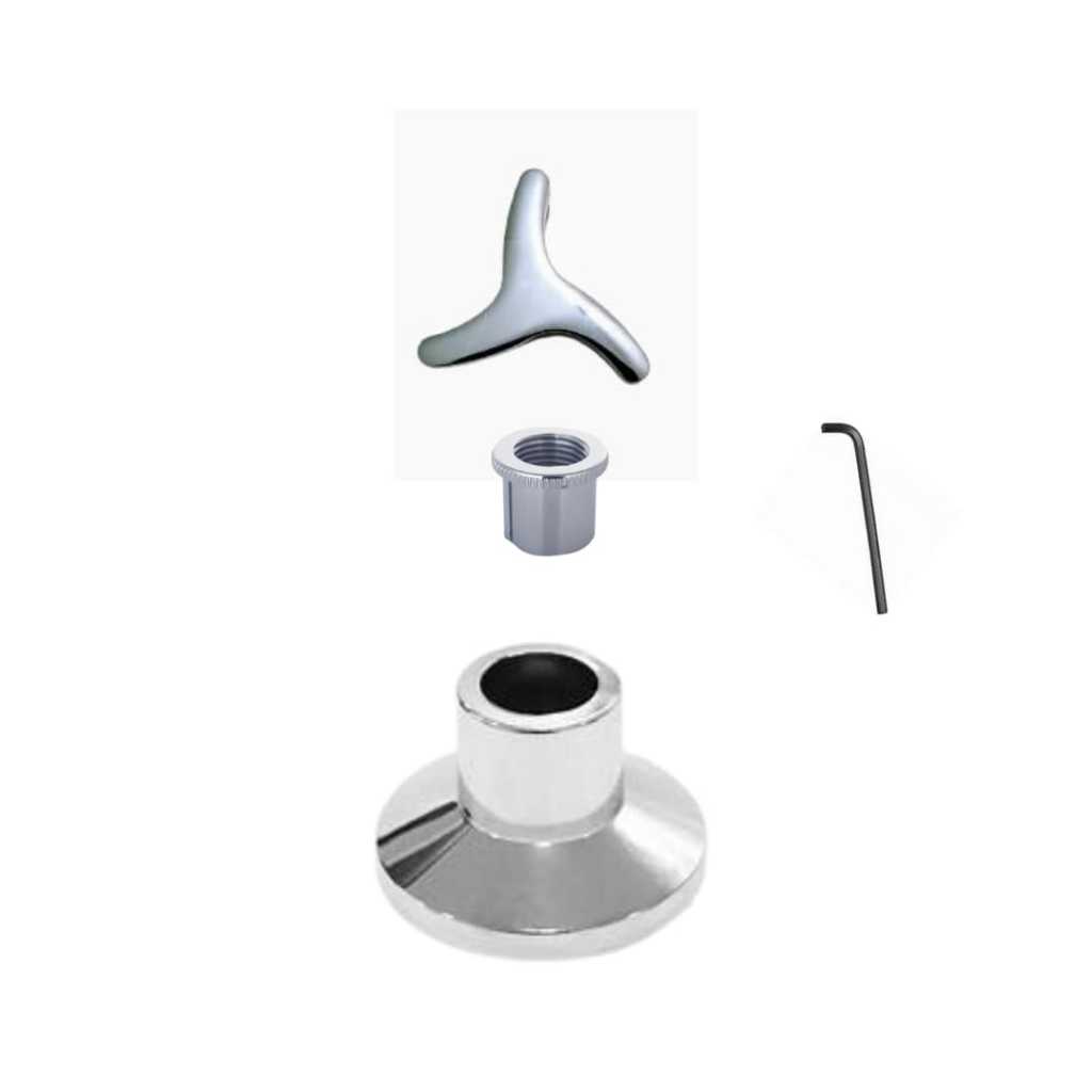 Acabamento Para Registro de Pressão e Gaveta 1/2 ou 3/4 C-36 Metal /ABS Acompanha Chave Allen