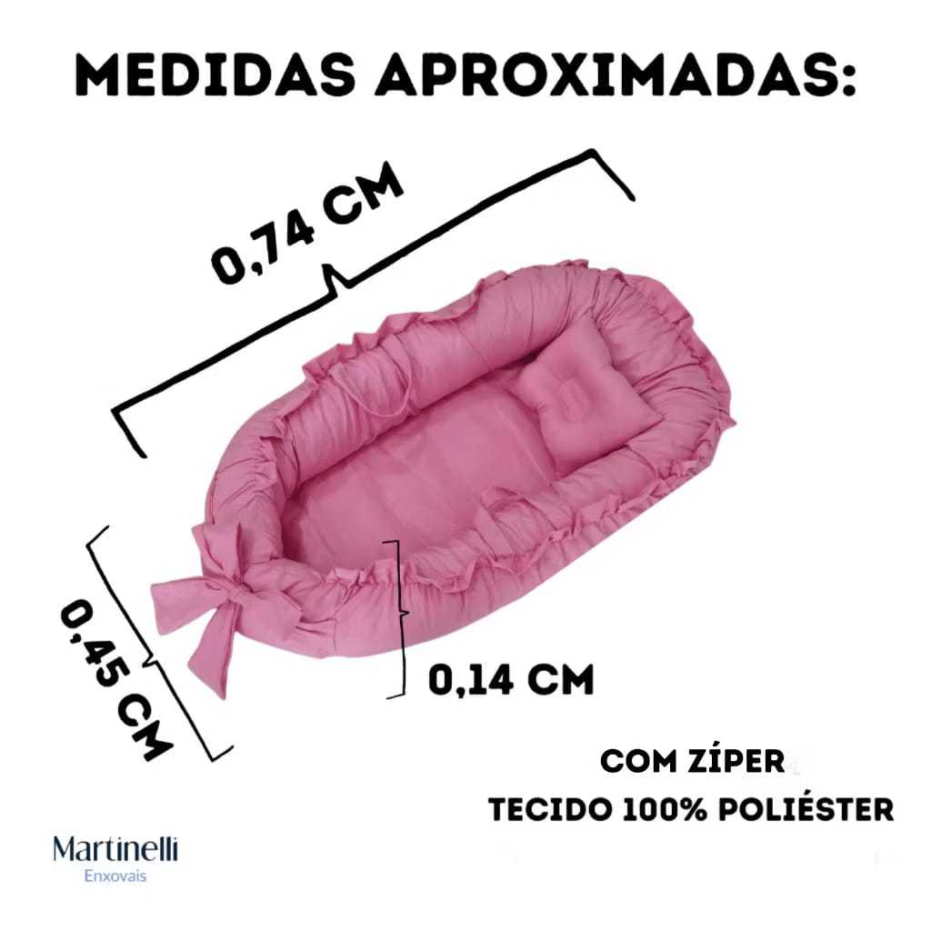Capa Para Ninho Redutor De Berço Com Babados Menino Menina
