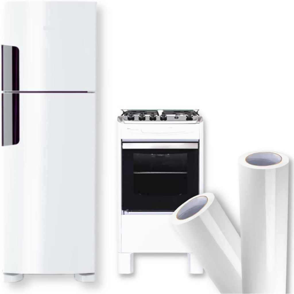 Adesivo Vinil Branco Brilho Fosco Envelopamento moveis Geladeira Fogão Decoração Micro Ondas Mesa em Oferta na Shopee