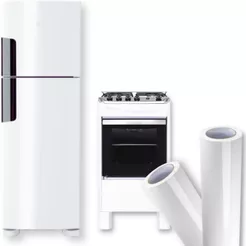 Adesivo Vinil Branco Brilho Fosco Envelopamento moveis Geladeira Fogão Decoração Micro Ondas Mesa