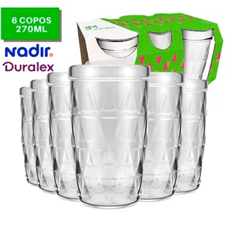 Jogo Kit 06 Copos Zumba Vidro SM Nadir 270ml Conjunto Cozinha Bares Drink Restaurante Lanchonete em Oferta na Shopee