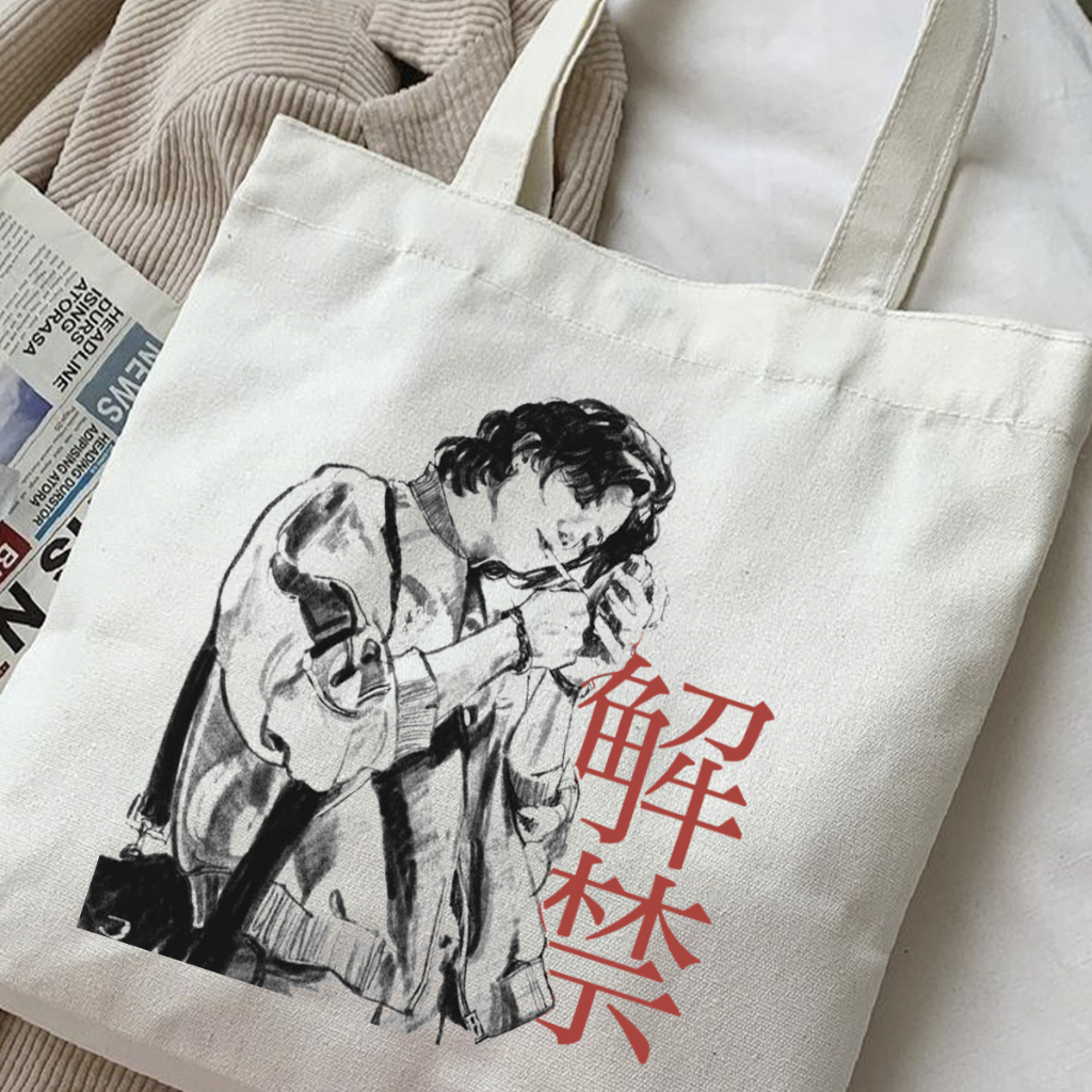 Bolsa Unissex Ecobag suga Min Yoon-gi Agust D Ecologicamente Sustentavel Sem Ziper em Oferta na Shopee