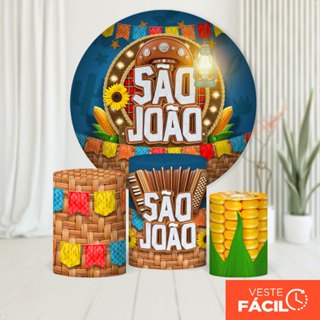 Kit Painel Redondo 1,50m E Capa de Cilindro Veste Fácil Sublimado Decorativo Festa Junina – KIT-2626 em Oferta na Shopee