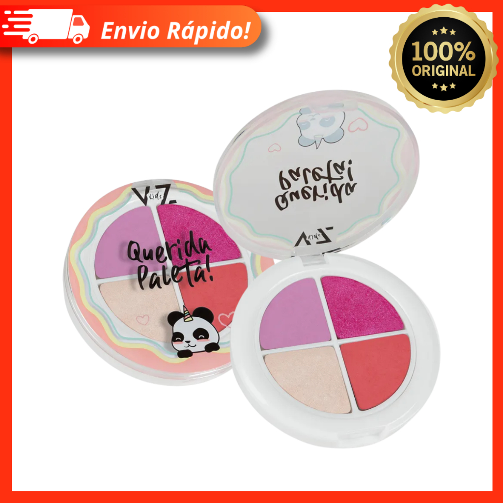 Paleta de Sombras Infantil Vizzela - Querida Paleta Lançamento