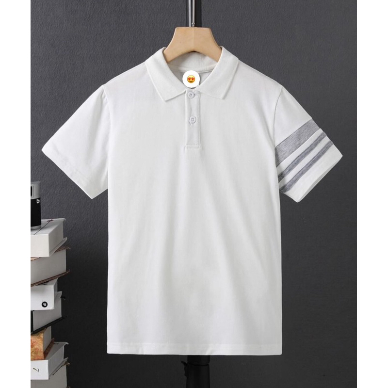 Camisa golapolo infantil impressão listrada