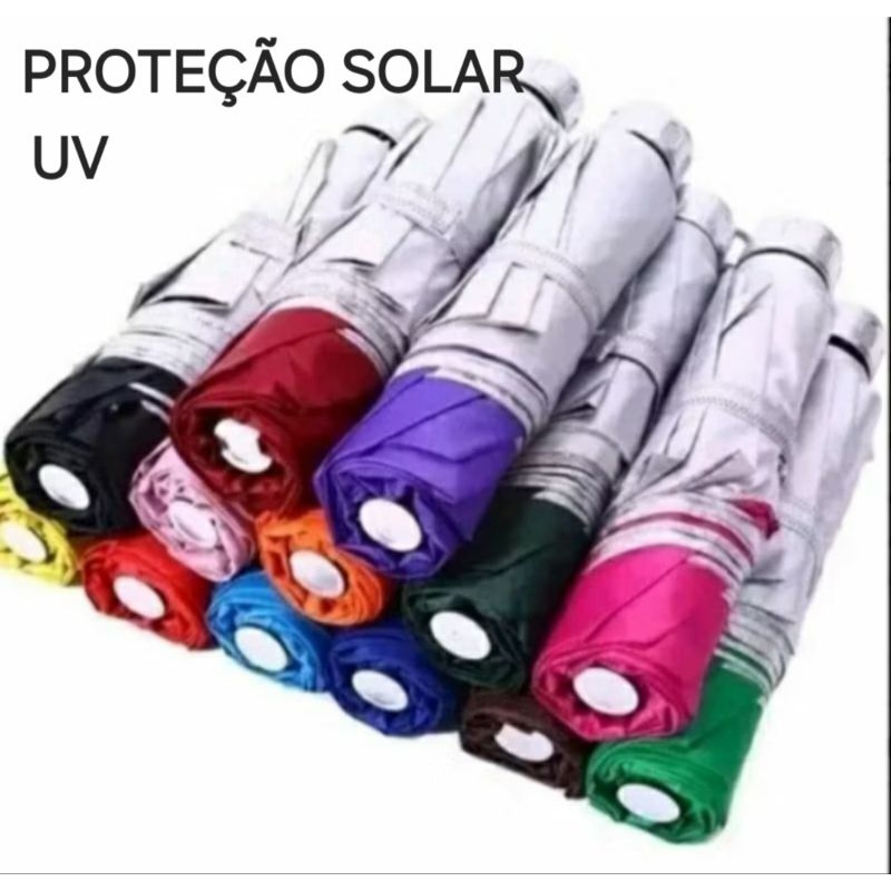 SOMBRINHA GUARDA CHUVA  DUPLA FACE CORES PROTEÇÃO CONTRA RAIOS UV CONTRA VENTO CABE NA BOLSA