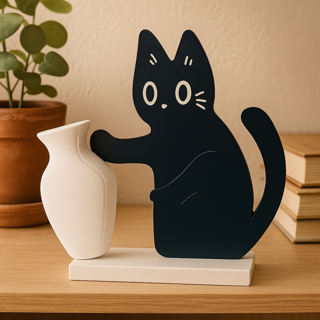 Enfeite de Mesa Gato Travesso – Decoração Fofa e Divertida para Sua Casa em Oferta na Shopee