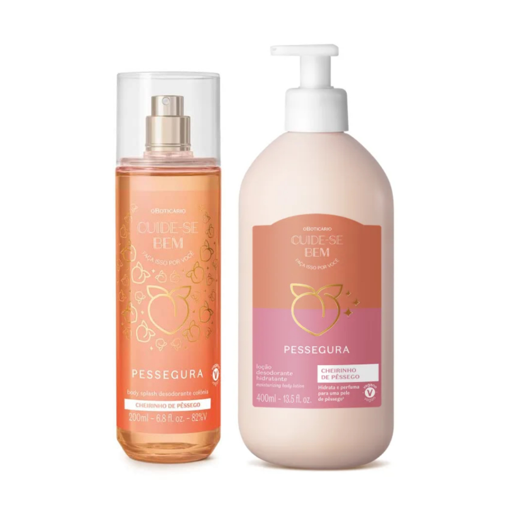 Kit Cuide-se Bem Boticario: Loção Hidratante 400ml + Body Splash Formula antiga