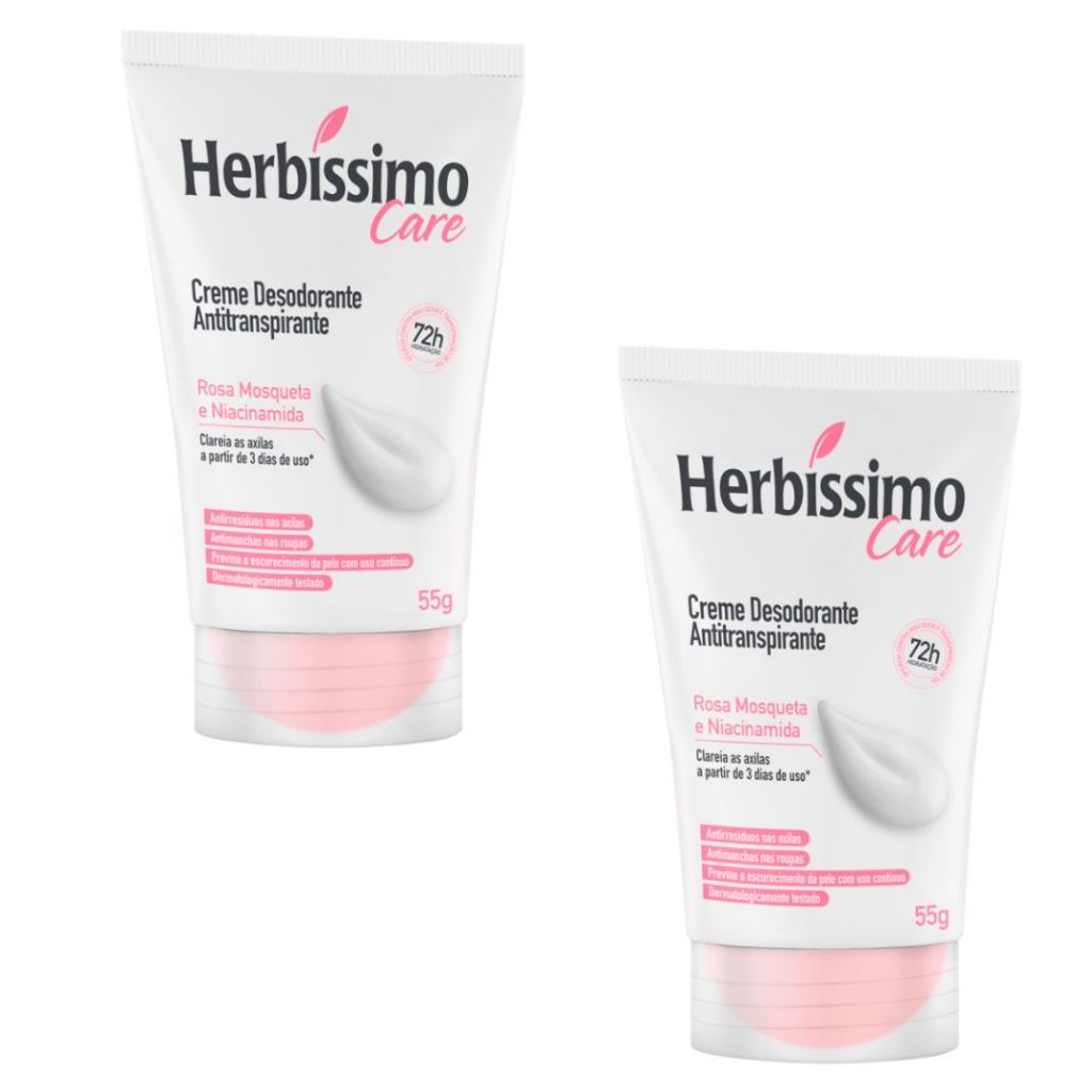 Creme Desodorante Herbíssimo Rosa Mosqueta e Niacinamida 55G - Dana