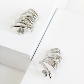 Brinco Ear Cuff Banhado a Prata - Moderno, Estiloso e Perfeito para Compor Looks Potere Semijoias