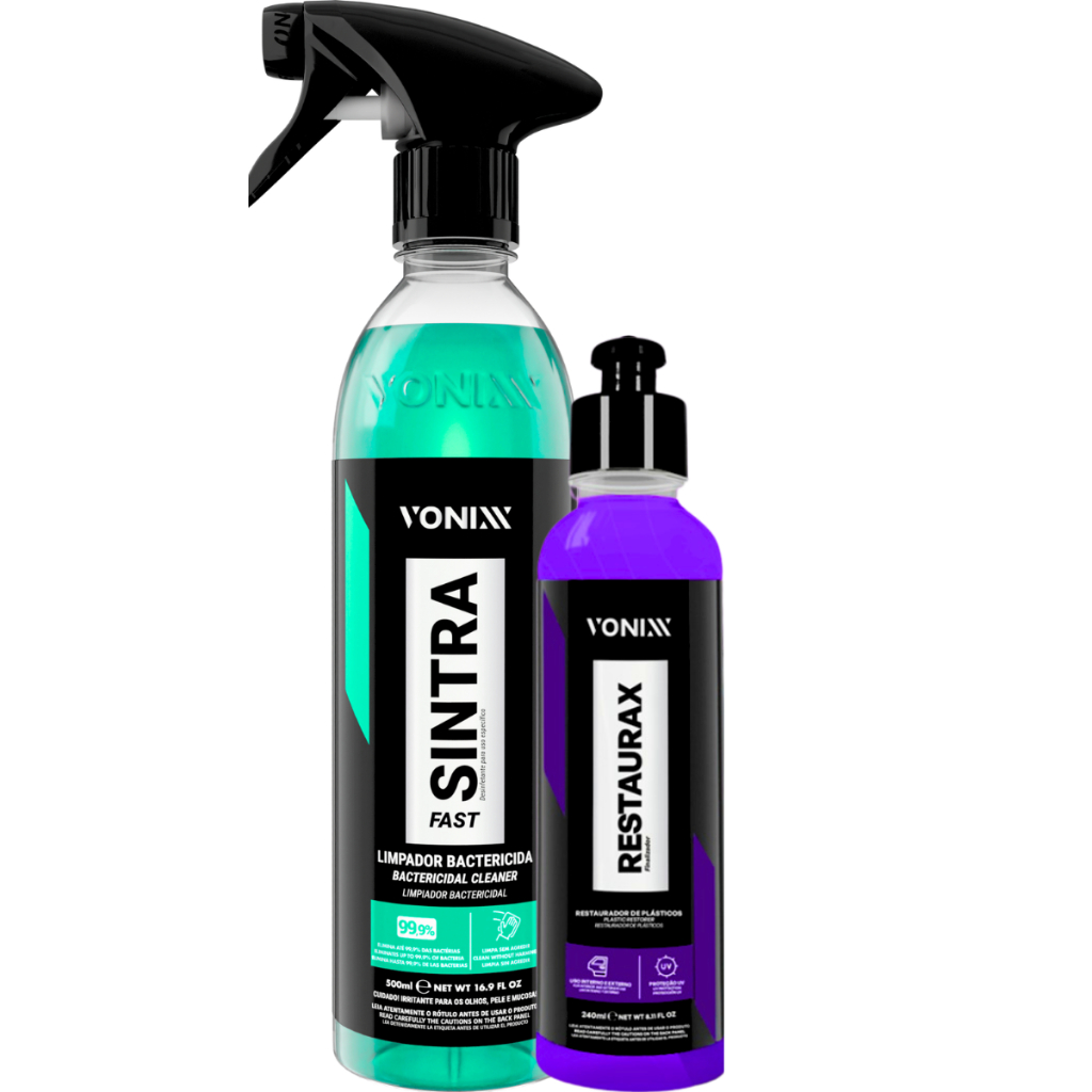 Kit Renova Plástico Restaurax 240ml Sintra Fast Vonixx