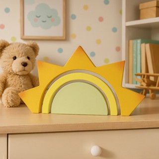 Decoração Sol Arco Íris Quarto Bebe Infantil Enfeite Festa Em Mdf Para Mesa Prateleira em Oferta na Shopee