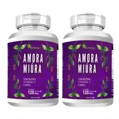 Kit/ 2 Amora Miura Vitamina C Selênio E Zinco 240 Cápsulas + Saúde e Bem Estar Nutricali