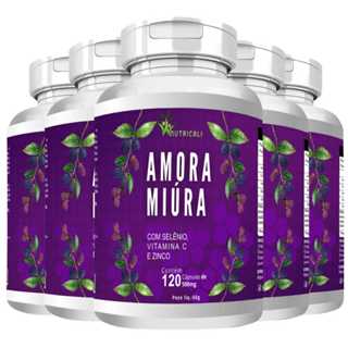 Kit C/5 Amora Miura Vitamina C Selênio E Zinco 600 Cápsulas 500mg Envio Imediato - Nutricali em Oferta na Shopee