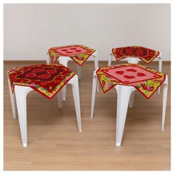 Toalha de Mesa Quadrada Festa Junina Chita Floral 75x75cm Tecido – TDM-118