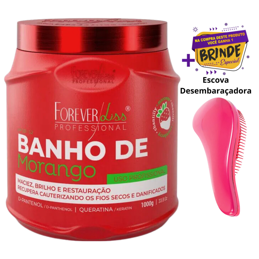 Forever Liss Máscara Banho De Verniz Morango Original!