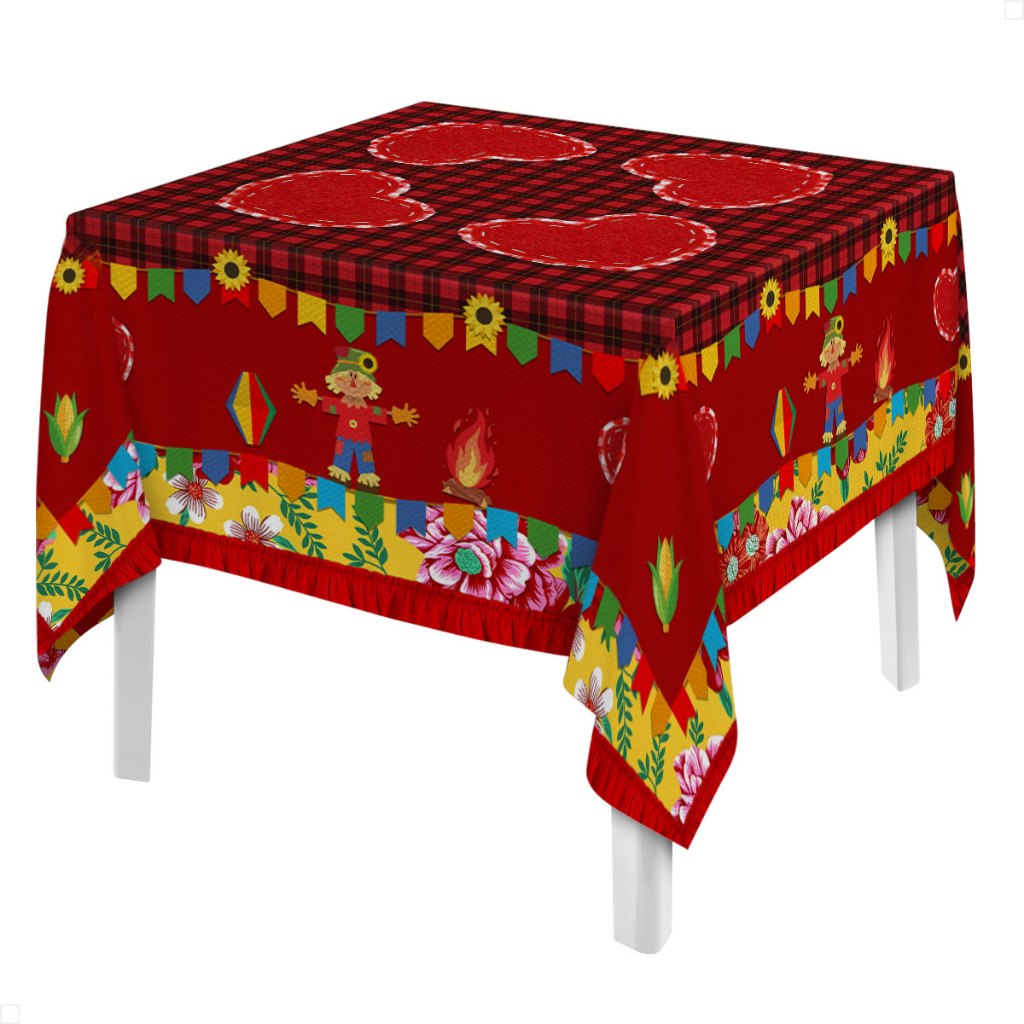 Toalha de Mesa Xadrez Festa Junina Estampado Tecido 1,50x1,50m – TDM-116 em Oferta na Shopee