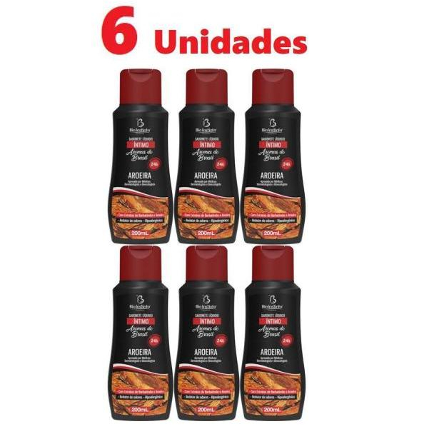 Sabonete Íntimo Aromas do Brasil Aroeira 200ml - 6 unidades em Oferta na Shopee