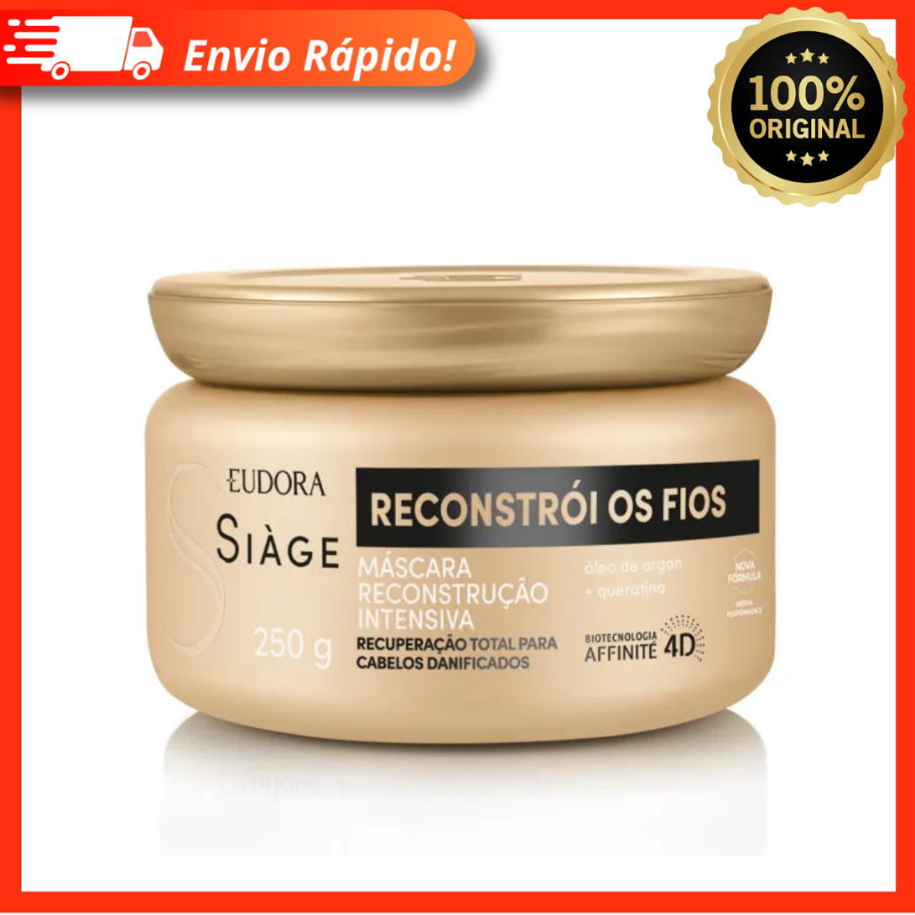 Máscara Capilar Eudora Siàge Reconstrói Os Fios 250g