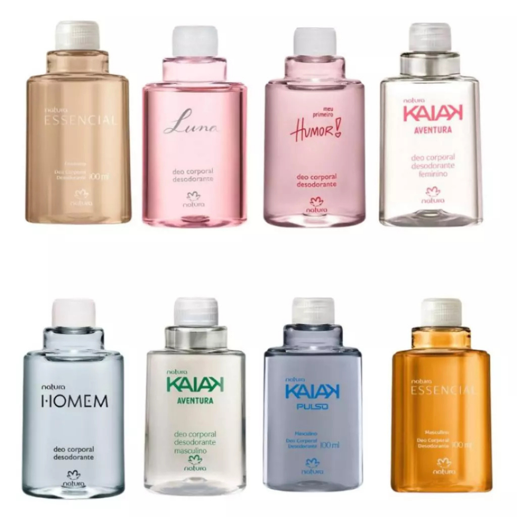 Refil Desodorante Spray Natura DeoCorporal Perfume e Proteção Duradoura 100ml(Escolha a fragrância)