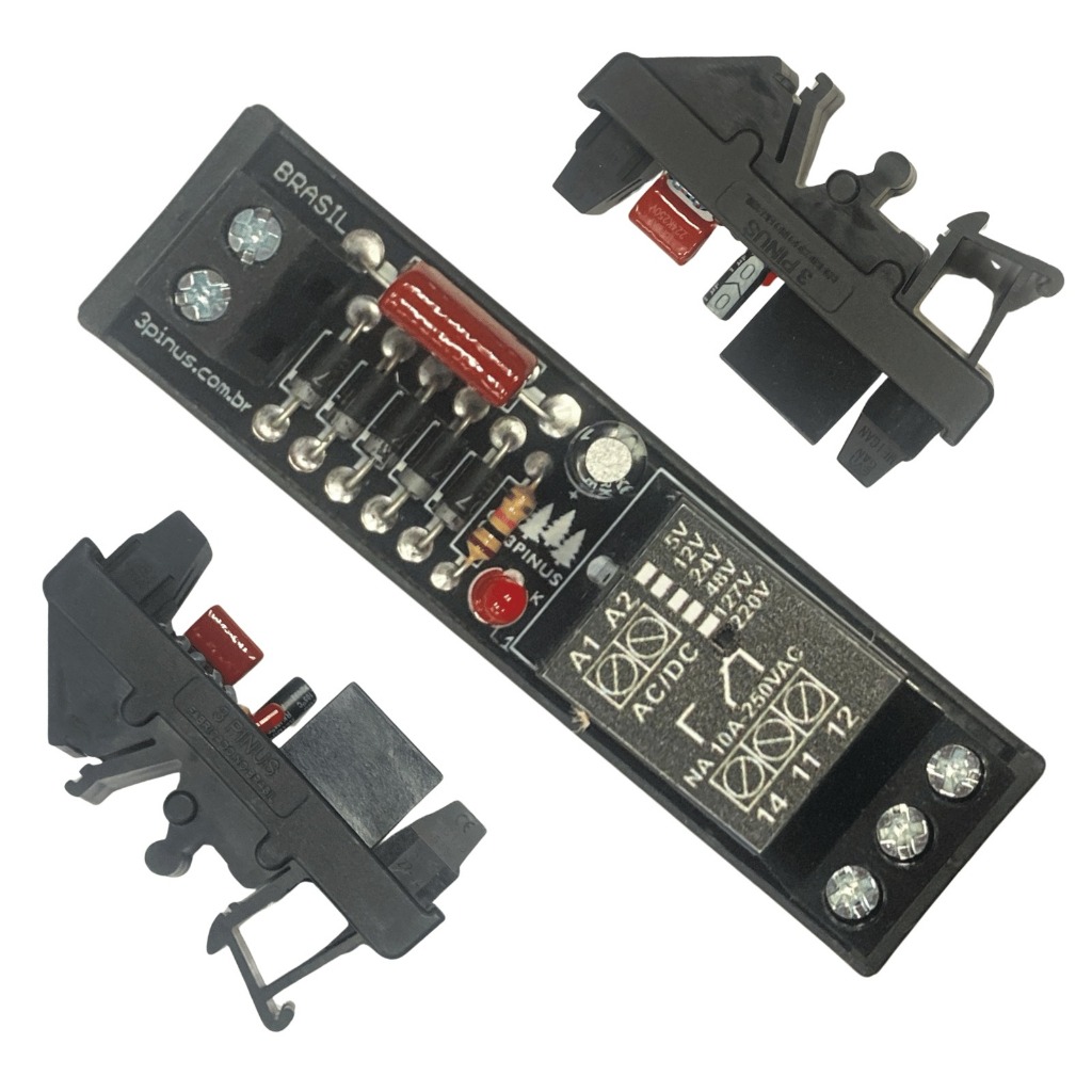 Relé Acoplador Interface Aa 5v, 12v, 24v, 48v, 127v E 220v