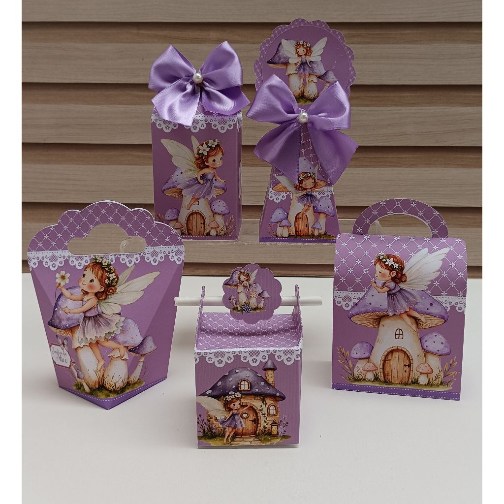 Lembrancinha Jardim das fadas lilás/kit festa Personalizados Jardim das fadas/jardim encantado