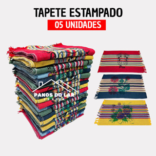 Kit 5 Tapete para Piso de Banheiro Estampado Simples Capacho de Porta de Entrada em Algodão em Oferta na Shopee