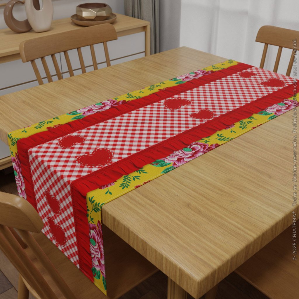 Trilho de Mesa Festa Junina Chita Festa de São João 140x40cm Caminho Mesa Posta – TDM-117 em Oferta na Shopee