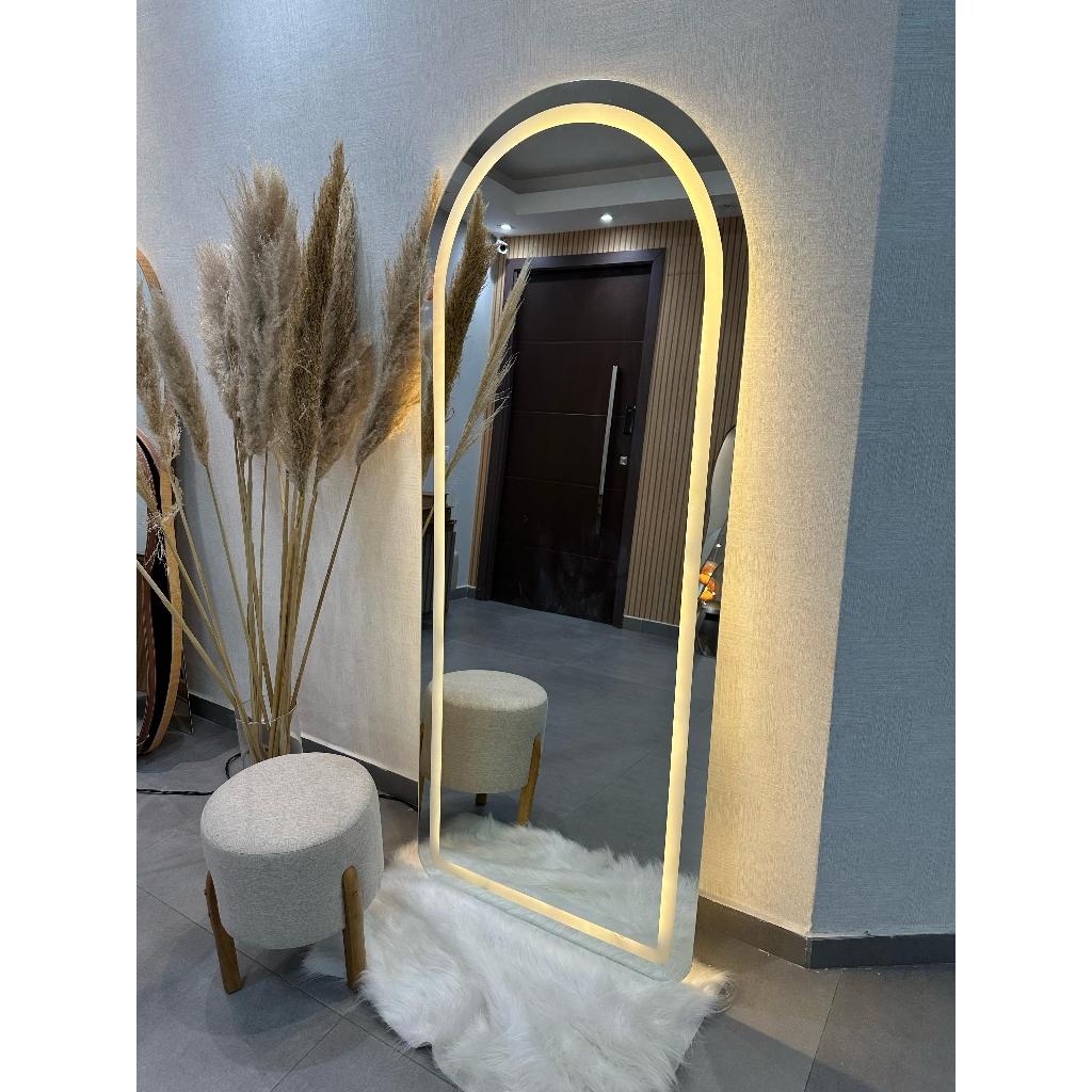 Espelho Base Reta Com Led Jateado 115cm x 60cm 150cm x 60cm 170cm x 70cm Quarto Sala Salão Loja em Oferta na Shopee