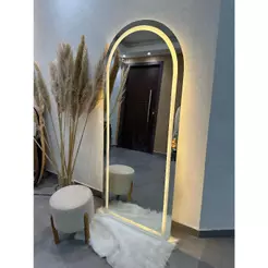 Espelho Base Reta Com Led Jateado 115cm x 60cm 150cm x 60cm 170cm x 70cm Quarto Sala Salão Loja