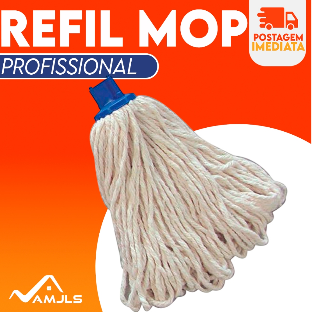 Refil Bralimpia Mopinho Com Rosca Azul Ponta Cortada