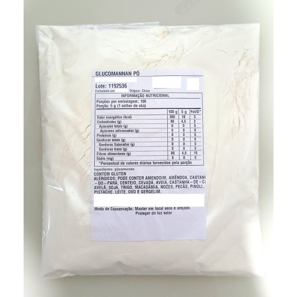 Glucomannan em Pó 100% Puro ( Fibra Natural de Konjac ) 50g