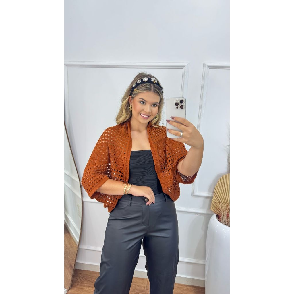 Kimono Feminino Acessório Capa Casulo de Tricot Ponto Crochê Saida de Praia Moda Inverno Verão em Oferta na Shopee