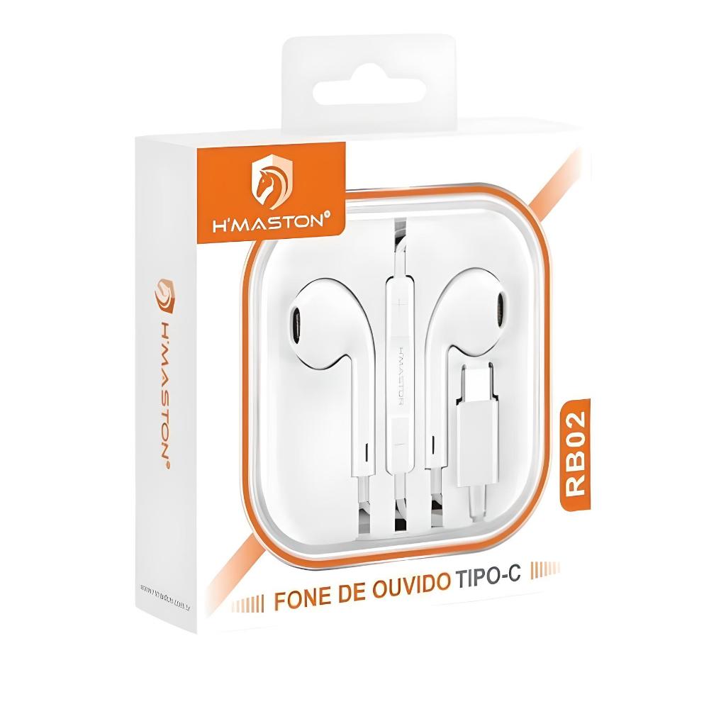 Fone de Ouvido Tipo C com Microfone Com Entrada USB C