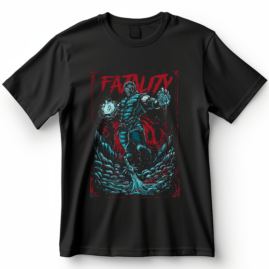 Camiseta Mortal Kombat Sub Zero Fatality Sangrento Blusa Camisa 100% Algodão