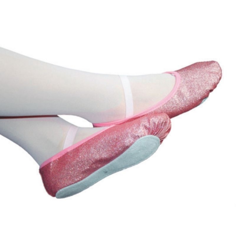 Sapatilha meia ponta de Gliter na cor Rosa Bebê,Rosa Pink infantil Marca. ARTDANÇA