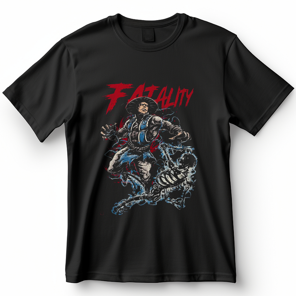 Camiseta Raiden Fatality Mortal Kombat Blusa Camisa 100% Algodão