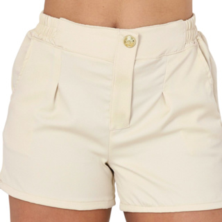 Shorts Alfaiataria Elegante Short Estica em Oferta na Shopee