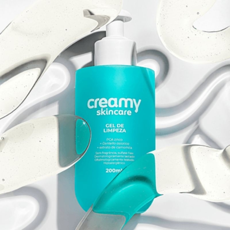 Gel de Limpeza Creamy - SkinCare 200ml PCA Zinco + Centella Asiática + Extrato de Camomila