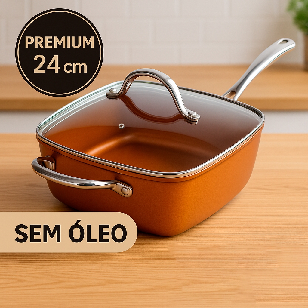 JS Panela Caçarola Antiaderente Maxchef 24 cm Premium