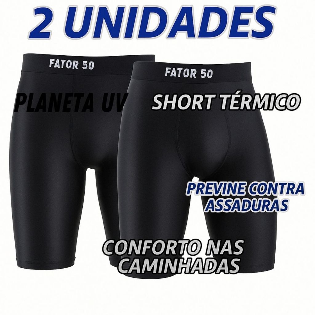 SHORT TÉRMICO 2 UNIDADES P, M, G, GG, G1 E G2 ENVIO IMEDIATO em Oferta na Shopee