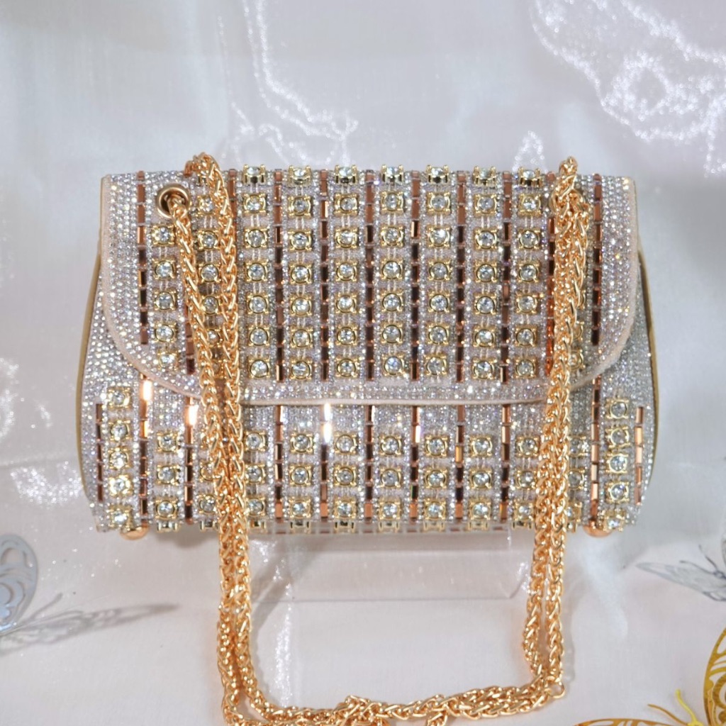 Bolsa de Festa Luxuosa com Strass – Elegância que Brilha 188-20