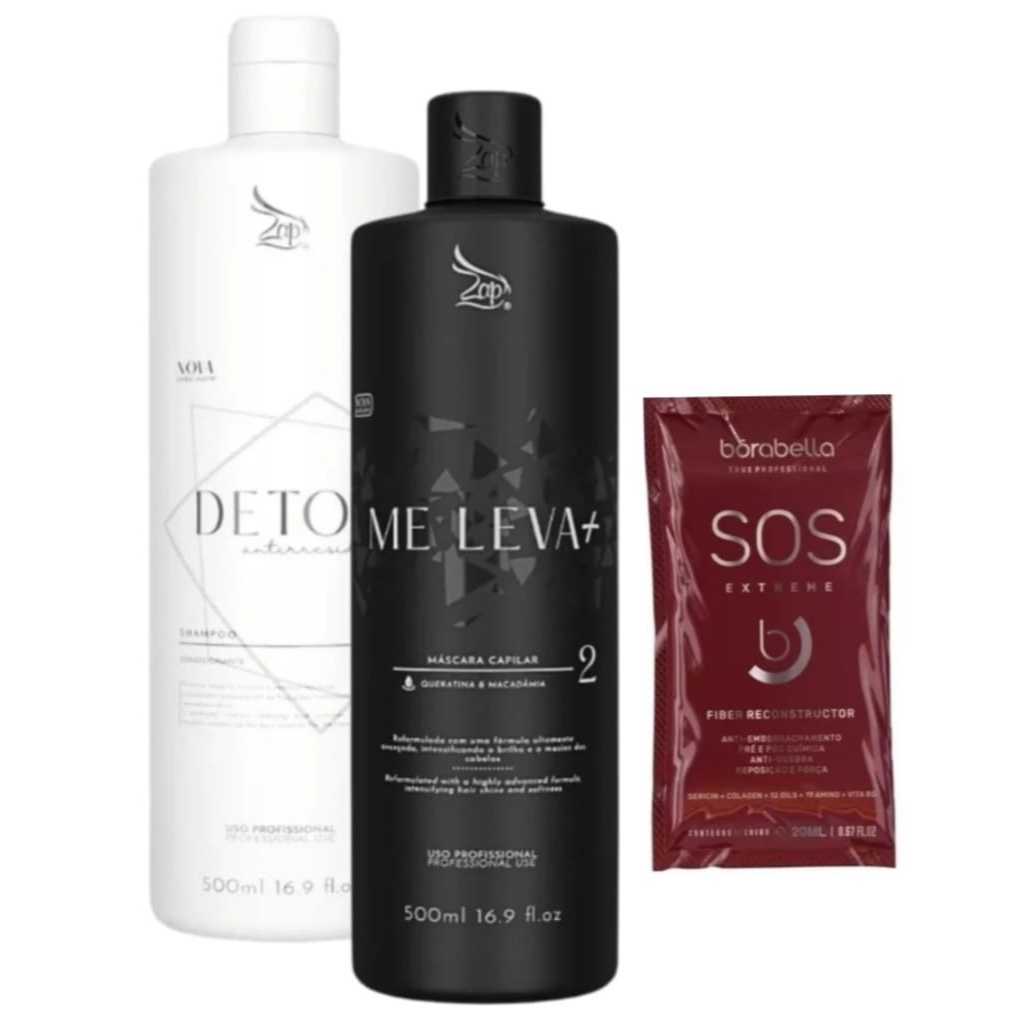 Kit Zap Me Leva+ Shampoo Detox A mais vendida 480ml
