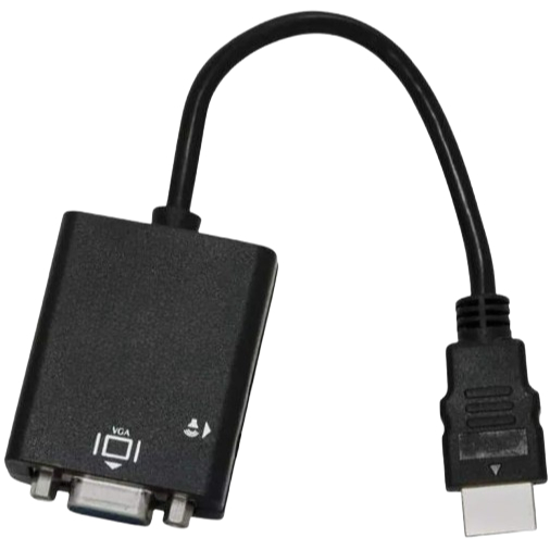 Cabo Adaptador Conversor HDMI Para VGA Com Saída De Áudio P2 3.5mm Som Vídeo Notebook Console Projetor TV