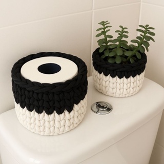 Porta Papel Higiênico de Crochê em Fio de Malha – Artesanal e Charmoso em Oferta na Shopee