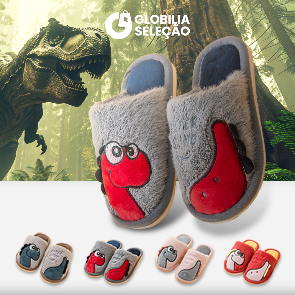 Pantufa Chinelo De Casa Infantil Menino Menina Pelúcia Confortável Inverno FTX0177DIN