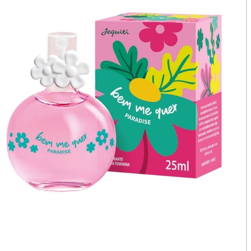 1 PERFUME Bem me quer PARADISE Feminino ORIGINAL DA JEQUETI DE 25 ML