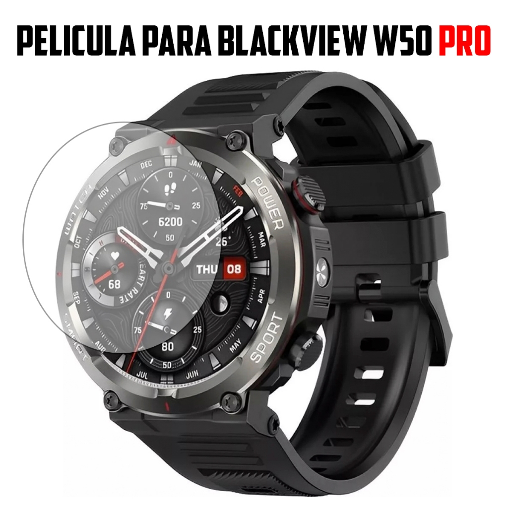 Película para Smartwatch Blackview W50 PRO de vidro temperado Proteção de Tela