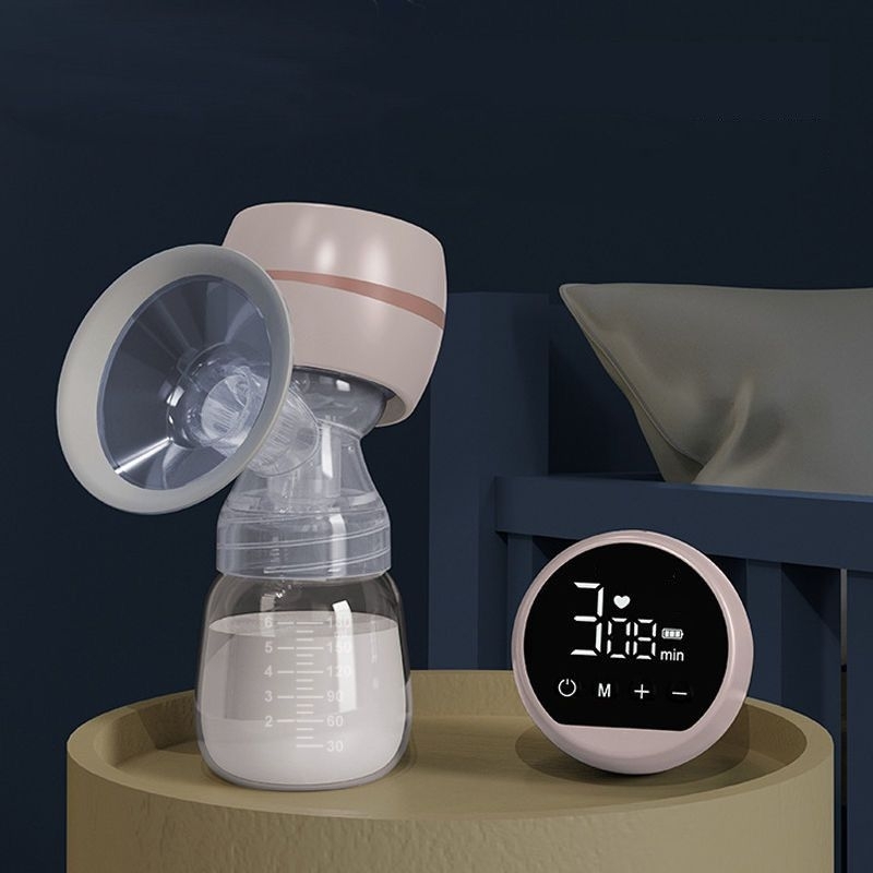Bomba de tirar leite elétrica, estimulador de leite materno com Visor de led e bateria recarregável rosa pronta entrega!